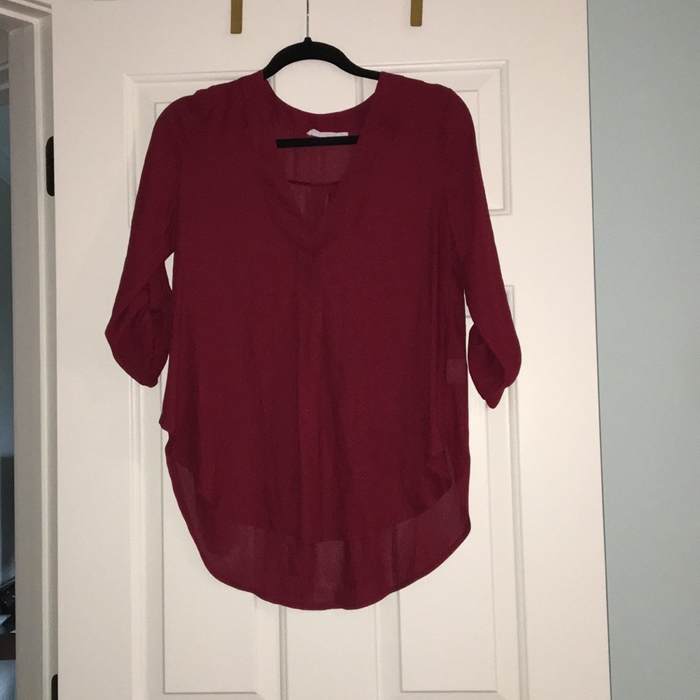 flowy button down blouse